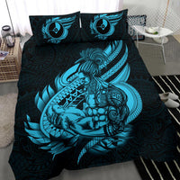 Polynesian Bedding Set - Yap Duvet Cover Set Father And Son Emerald Emerald - Polynesian Pride