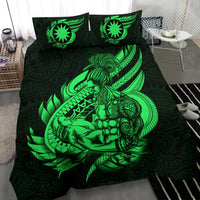 Polynesian Bedding Set - Nauru Duvet Cover Set Father And Son Green Green - Polynesian Pride