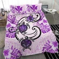 Hawaii Polynesian Plumeria Hibiscus Turtle Bedding Set - AH - Jack Style - Pink - Polynesian Pride