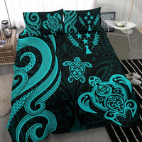 Kosrae Micronesian Bedding Set - Turquoise Tentacle Turtle - Polynesian Pride