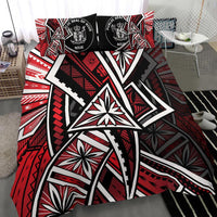 Niue Bedding Set - Tribal Flower Special Pattern Red Color - Polynesian Pride