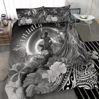 Vanuatu Bedding Set - Humpback Whale with Tropical Flowers (White) - Polynesian Pride