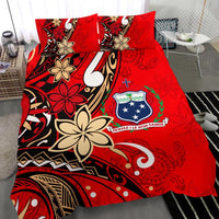 Samoa Bedding Set - Tribal Flower With Special Turtles Red Color - Polynesian Pride