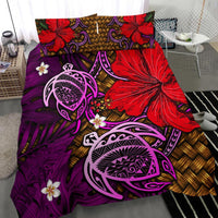 Hawaii Lauhala Hibiscus Polynesian Tropical Pink Bedding Set - Wake Style - AH - Polynesian Pride