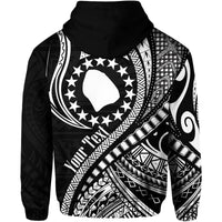 Custom Atiu Cook Islands Hoodie Black Polynesian Wave Style LT9 - Polynesian Pride