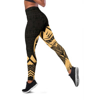 Austral Islands Polynesian Leggings - Polynesian Tattoo Gold Version - Polynesian Pride