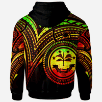 Federated States of Micronesia Zip Hoodie Reggae Color Cross Style - Polynesian Pride