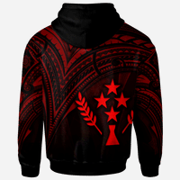 Kosrae State Hoodie Red Color Cross Style - Polynesian Pride