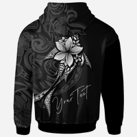 Niue Custom Zip Hoodie Fish With Plumeria Flowers Style - Polynesian Pride