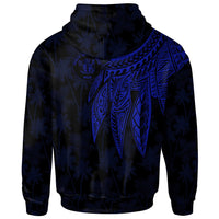 Niue Hoodie Polynesian Wings (Blue) - Polynesian Pride