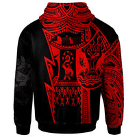 Polynesian Tonga Zip up Hoodie Maui Moana Tattoo with Seal Tonga - Polynesian Pride
