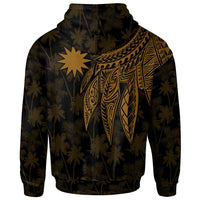 Nauru Custom Hoodie Polynesian Wings Golden - Polynesian Pride