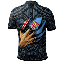 Fiji Polo Shirt Viti In Me (Blue) - Polynesian Pride