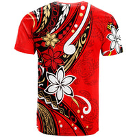 Yap T Shirt Tribal Flower With Special Turtles Red Color - Polynesian Pride