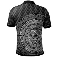American Samoa Polo Shirt Polynesian Circle (White) - Polynesian Pride