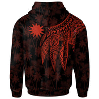 Nauru Hoodie Polynesian Wings Red - Polynesian Pride