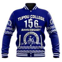 (Custom Text and Number) Tonga Tupou College Toloa Baseball Jacket 156 Years Anniversary Tongan Ngatu LT13 - Polynesian Pride