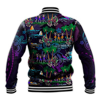 Hawaii Skeleton Dancing Baseball Jacket Halloween Hawaiian Turtle LT13 - Polynesian Pride