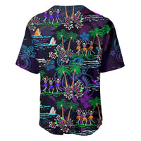 Hawaii Skeleton Dancing Baseball Jersey Halloween Hawaiian Turtle LT13 - Polynesian Pride