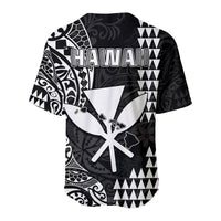 Hawaii Day Kakau Baseball Jersey Proud To Be Hawaiian Black King Kamehameha and Kanaka Maoli LT13 - Polynesian Pride