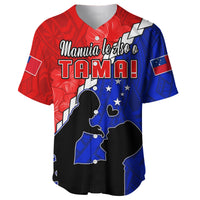 Happy Samoan Fathers Day Baseball Jersey Hibiscus Mix Polynesian Pattern LT14 - Polynesian Pride