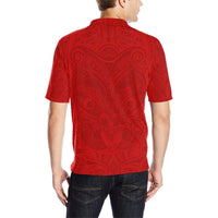 Maori Mask Polo Mens All Over Print Polo Shirt (Model T55) - Polynesian Pride