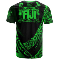 Fiji T Shirt Green Polynesian Patterns Sport Style - Polynesian Pride