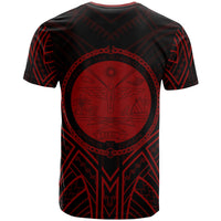 Marshall T Shirt Marshall Seal Tribal Red Color Patterns - Polynesian Pride