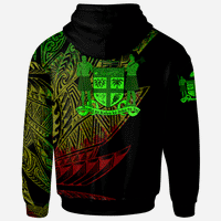 Fiji Zip Hoodie Legends Are Born In Reggae Color - Polynesian Pride