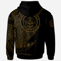 Palau Zip Hoodie Legends Are Born In Gold Color - Polynesian Pride