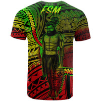 Federated States of Micronesia T Shirt Seal of Federated States of Micronesia Polynesian Reggae Patterns - Polynesian Pride