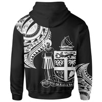 Fiji Zip Hoodie Fiji Tatau Patterns - Polynesian Pride
