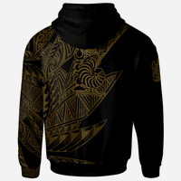 New Caledonia Zip Hoodie Legends Are Born In Gold Color - Polynesian Pride