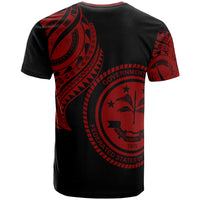 Federated States of Micronesia T Shirt FSM Tatau Red Patterns - Polynesian Pride