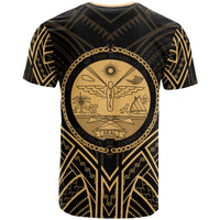 Marshall T Shirt Marshall Seal Tribal Gold Color Patterns - Polynesian Pride