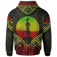 New Caledonia Zip Hoodie New Caledonia Seal Reggae Tribal Patterns - Polynesian Pride