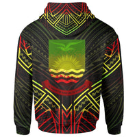 Kiribati Zip Hoodie Kiribati Seal Reggae Tribal Patterns - Polynesian Pride