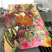 Papua New Guinea Bedding Set - Flowers Tropical With Sea Animals - Polynesian Pride
