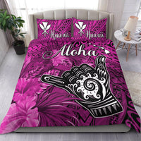 The Shaka Hawaii Bedding Set Tropical Flowers Pink Version LT13 - Polynesian Pride