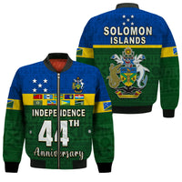 Solomon Islands National Day Bomber Jacket Independence Day Tapa Pattern LT13 Unisex Green - Polynesian Pride