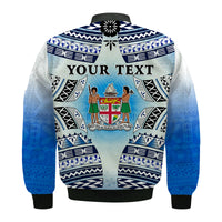 Custom Text And Number Fiji Bomber Jacket Kaiviti Fijian Special Tapa Pattern LT14 - Polynesian Pride