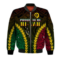 Vanuatu Indigenous Bomber Jacket Proud To Be Ni - Vanuatu Polynesian Pattern LT13 - Polynesian Pride