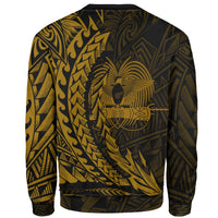 Papua New Guinea Sweatshirt - Wings Style Gold Color - Polynesian Pride