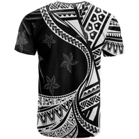 Chuuk State T Shirt Plumeria Flowers White Version - Polynesian Pride