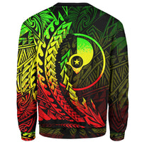 Yap Custom Personalised Sweatshirt - Wings Style Reggae Color - Polynesian Pride