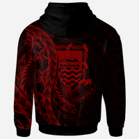Tuvalu Hoodie Polynesian Pattern Style Red Color - Polynesian Pride