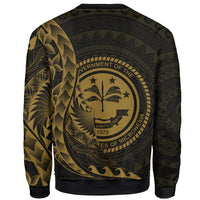 Federated States of Micronesia Sweatshirt - Custom Personalised Polynesian Pattern Style Gold Color - Polynesian Pride