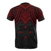Kosrae T Shirt Micronesian Pattern Red Armor Style - Polynesian Pride