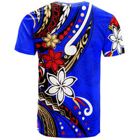 Chuuk T Shirt Tribal Flower With Special Turtles Dark Blue Color - Polynesian Pride