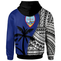 Guam Zip up Hoodie Coat of Arm and Polynesian Patterns - Polynesian Pride